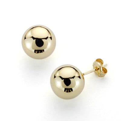 PENDIENTES BOLA LISA 10 MM