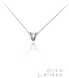 MINI INICIALES PLATA CIRCONITAS MULTICOLOR