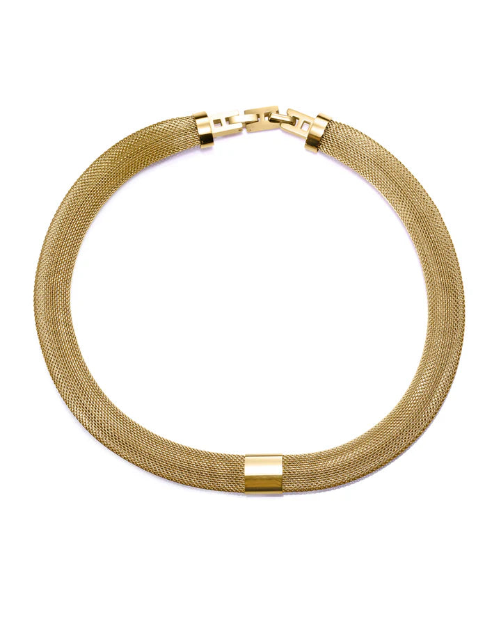 COLLAR DORADO MESH TUBULAR
