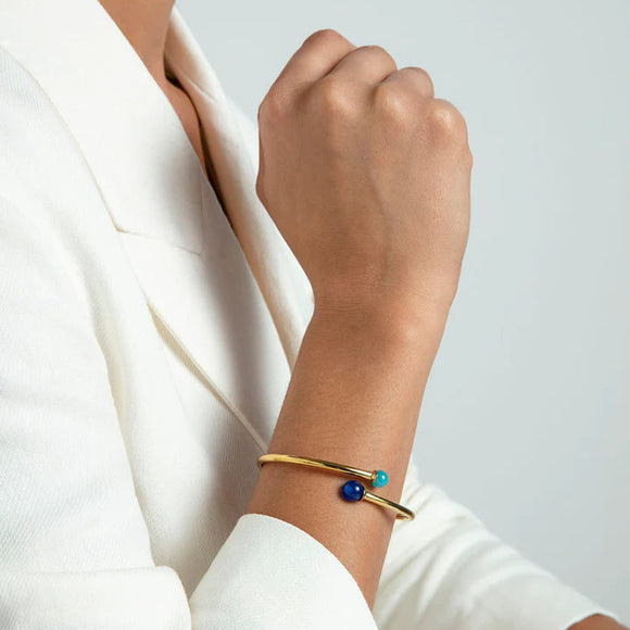 PULSERA VICEROY RÍGIDA ABIERTA CON PIEDRAS