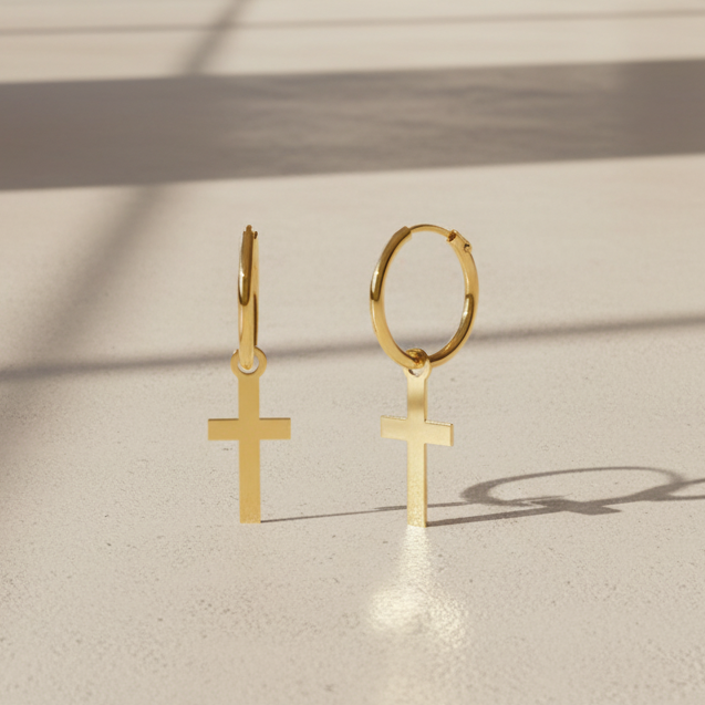 PENDIENTES AROS CRUZ