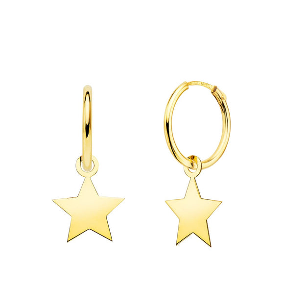 PENDIENTES AROS ESTRELLA