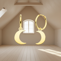 PENDIENTES AROS LUNA