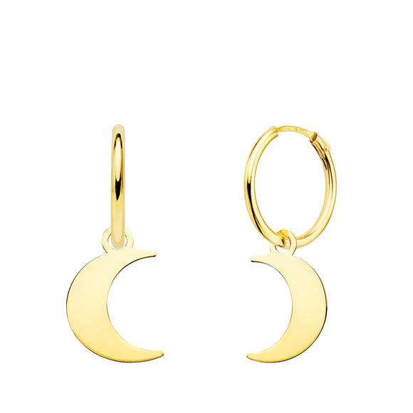 PENDIENTES AROS LUNA