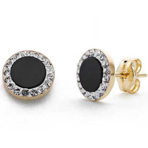 PENDIENTES ONIX CON PIEDRA 9K18489-ON