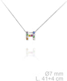 MINI INICIALES PLATA CIRCONITAS MULTICOLOR