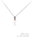 MINI INICIALES PLATA CIRCONITAS MULTICOLOR