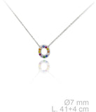 MINI INICIALES PLATA CIRCONITAS MULTICOLOR