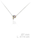 MINI INICIALES PLATA CIRCONITAS MULTICOLOR