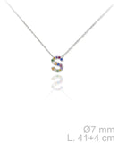 MINI INICIALES PLATA CIRCONITAS MULTICOLOR