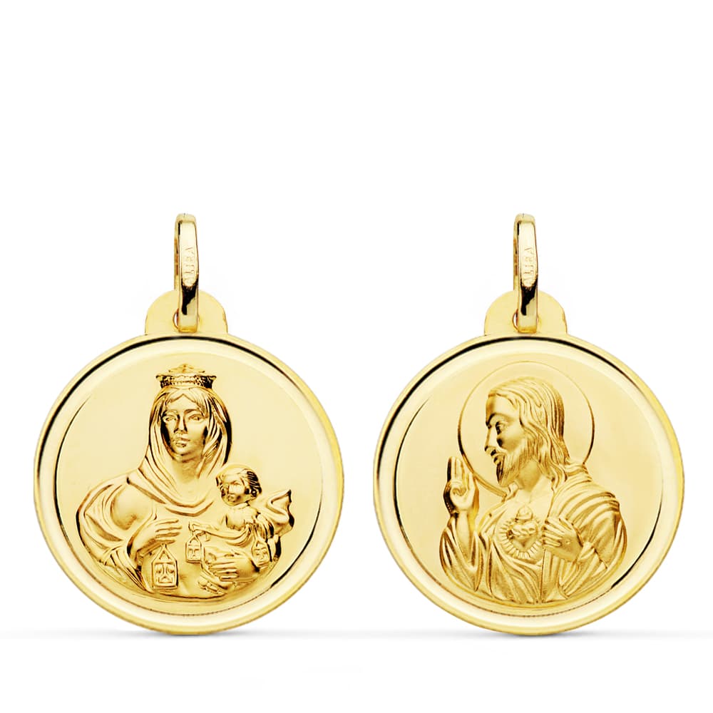 ESCAPULARIO ORO AMARILLO VIRGEN DEL CARMEN  - 9KP5003-314