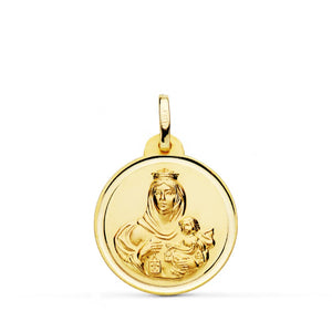 VIRGEN DEL CARMEN BISEL 20 MM ORO 9K PM260685