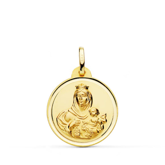 VIRGEN DEL CARMEN BISEL 20 MM ORO 9K PM260685