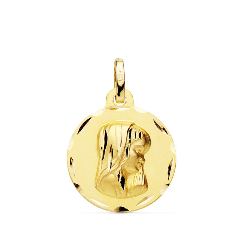 MEDALLA VIRGEN NIÑA 16 MM BISEL - 9K270012