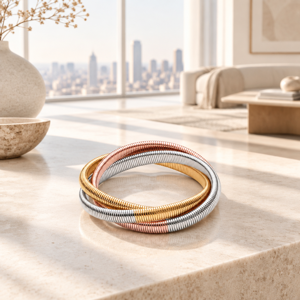 PULSERA  TRIPLE TRENZADA CHIC  14085P01019
