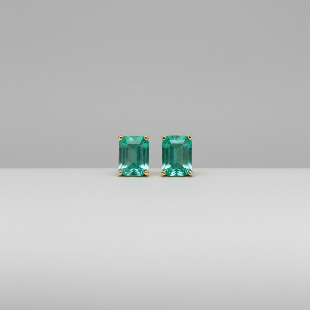 PENDIENTES CUARZO VERDE 18K-PJS3321