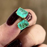 PENDIENTES CUARZO VERDE 18K-PJS3321