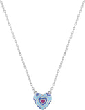 Collar Corazón Laca Azul
