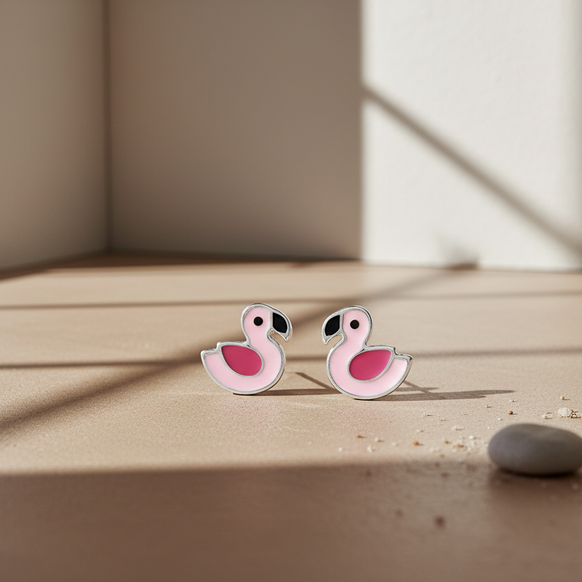 PENDIENTES CISNES ROSAS COMBINADOS