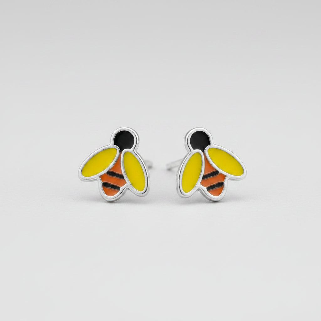 PENDIENTES ABEJAS ESMALTADAS PEQUEÑAS