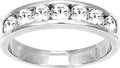 Anillo Medio Carril Alto Plata de Ley