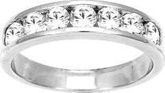 Anillo Medio Carril Alto Plata de Ley