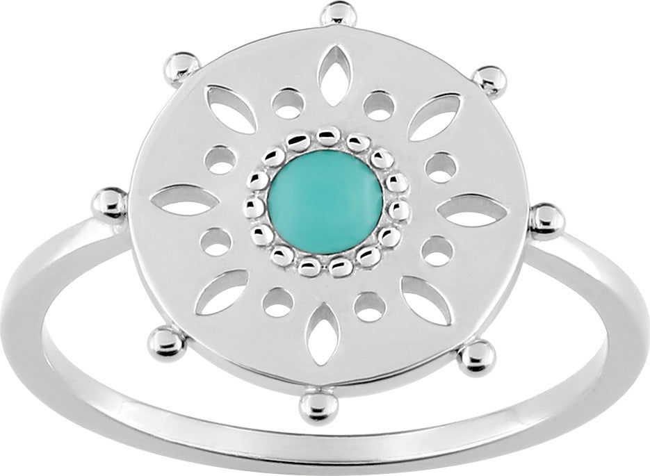 Anillo Turquesa Plata de Ley