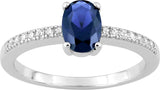 Anillo Lux Zafiro Plata de Ley
