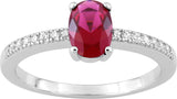Anillo Lux Rubí Plata de Ley