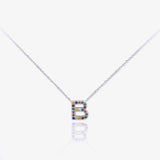 MINI INICIALES PLATA CIRCONITAS MULTICOLOR