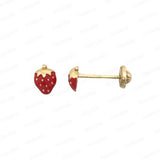 PENDIENTES FRESA ESMALTADA 18KJPN47/1