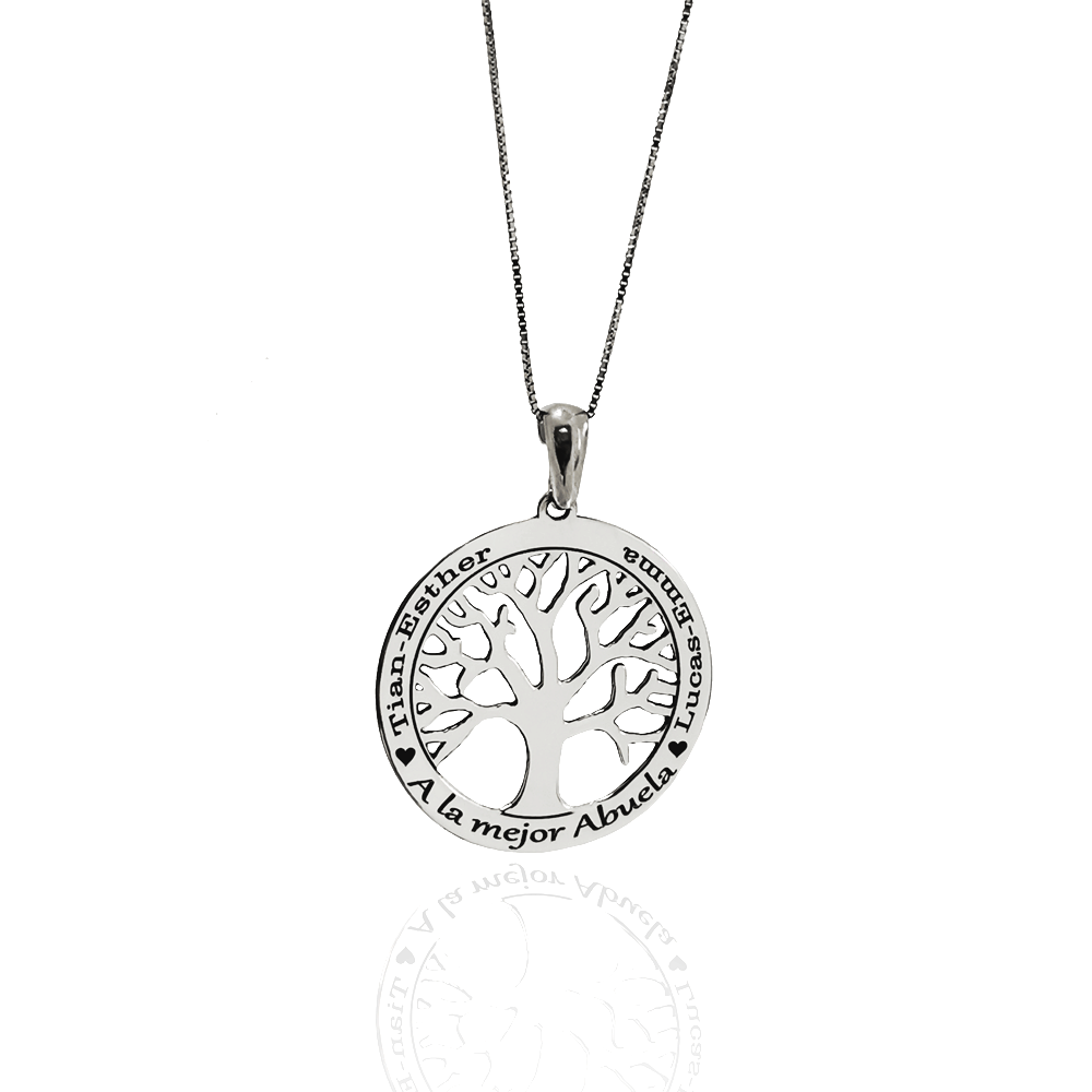 COLLAR ÁRBOL DE LA VIDA CON VIROLA GRABADO