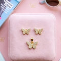 CONJUNTO MARIPOSA BAÑO DE ORO