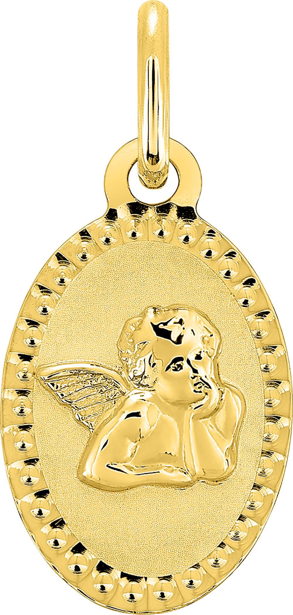 MEDALLA ANGEL OVAL TALLADO