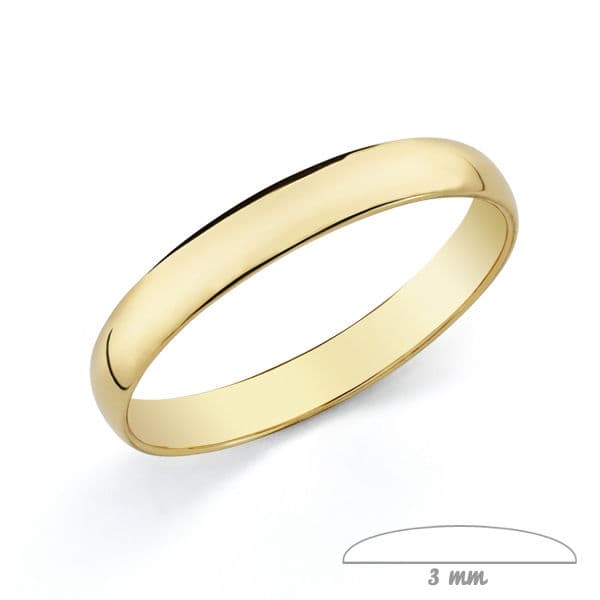 PAR ALIANZAS ORO 3MM ANCHO