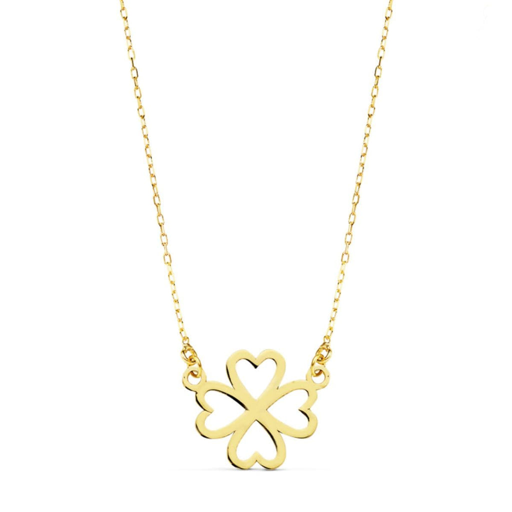 COLLAR TREBOL CON CORAZONES - C006