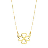 COLLAR TREBOL CON CORAZONES - C006