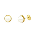 PENDIENTES PERLAS 4MM CON BISEL
