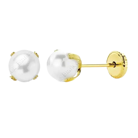 PENDIENTES PERLAS 4MM