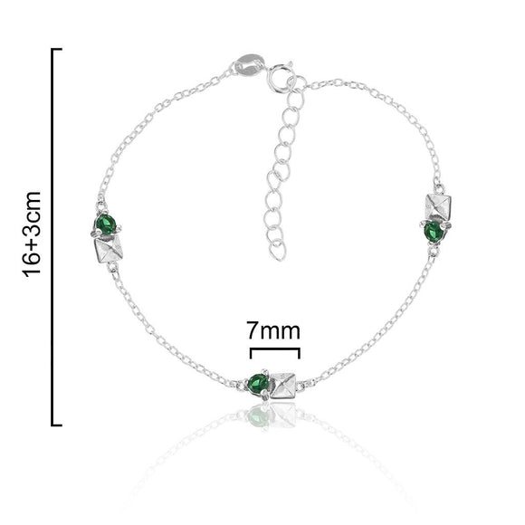 Pulsera Circonitas Verdes 10825