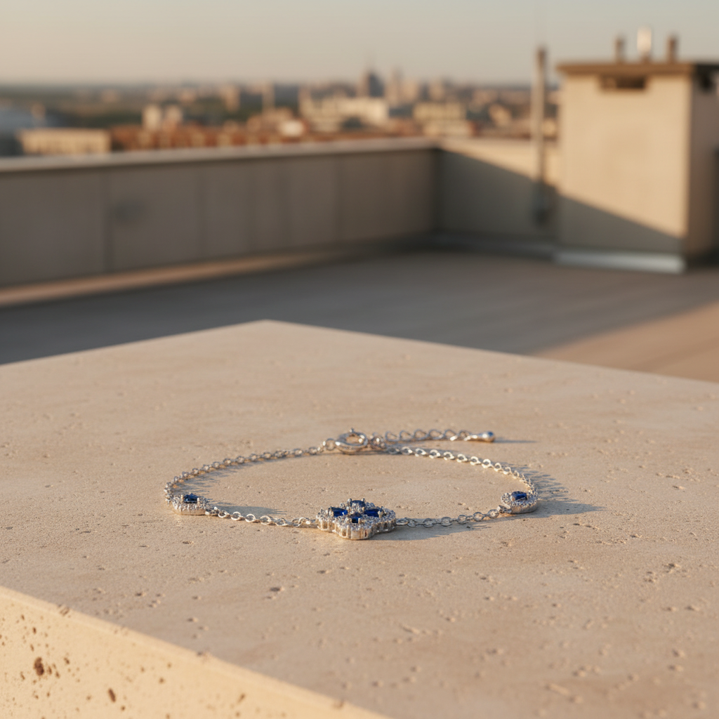 PULSERA TRÉBOL BLUE