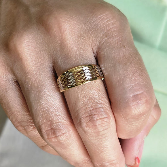 ANILLO CALADITO BICOLOR