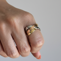 ANILLO BICOLOR TRENZADO