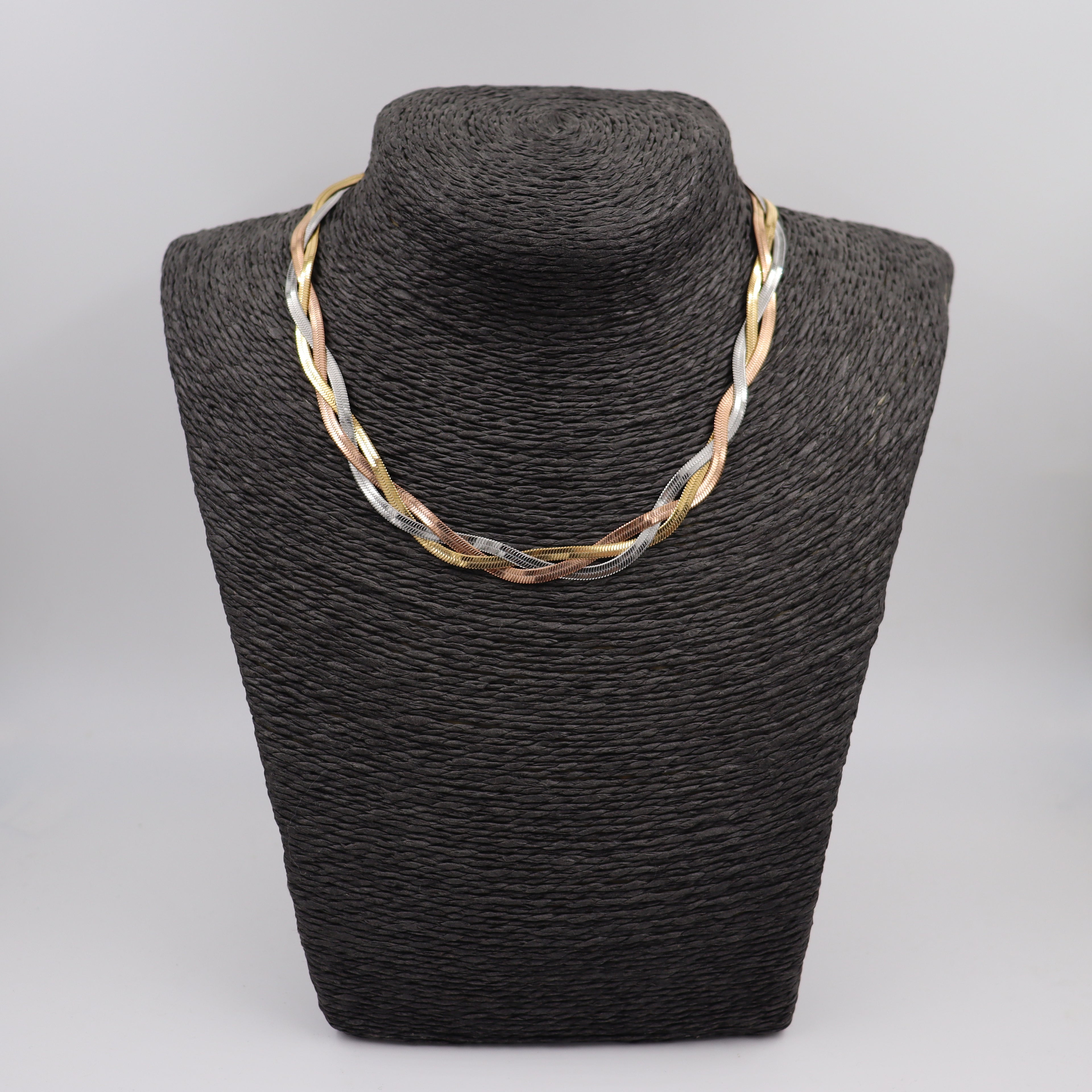 COLLAR ENTRELAZADO TRICOLOR