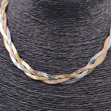COLLAR ENTRELAZADO TRICOLOR