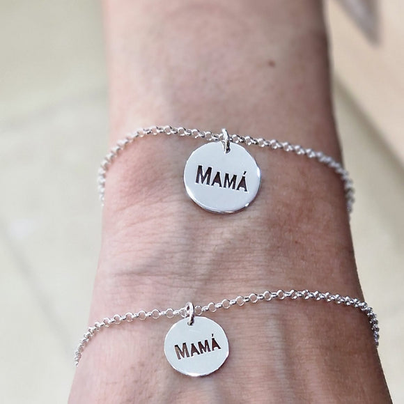 Pulsera Mamá Disco Calado