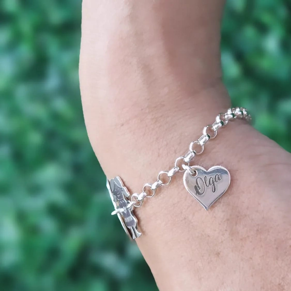 PULSERA PROFESORES PLATA DE LEY COLGANTES