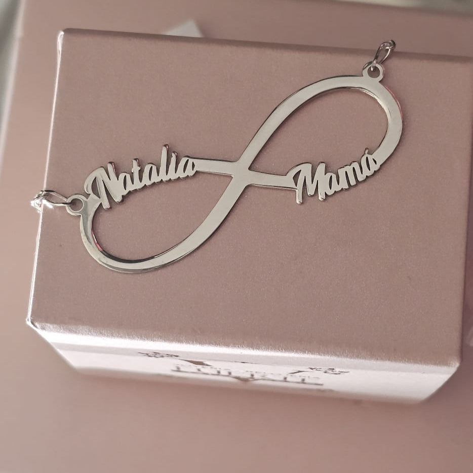 COLLAR INFINITO CON NOMBRE + MAMÁ
