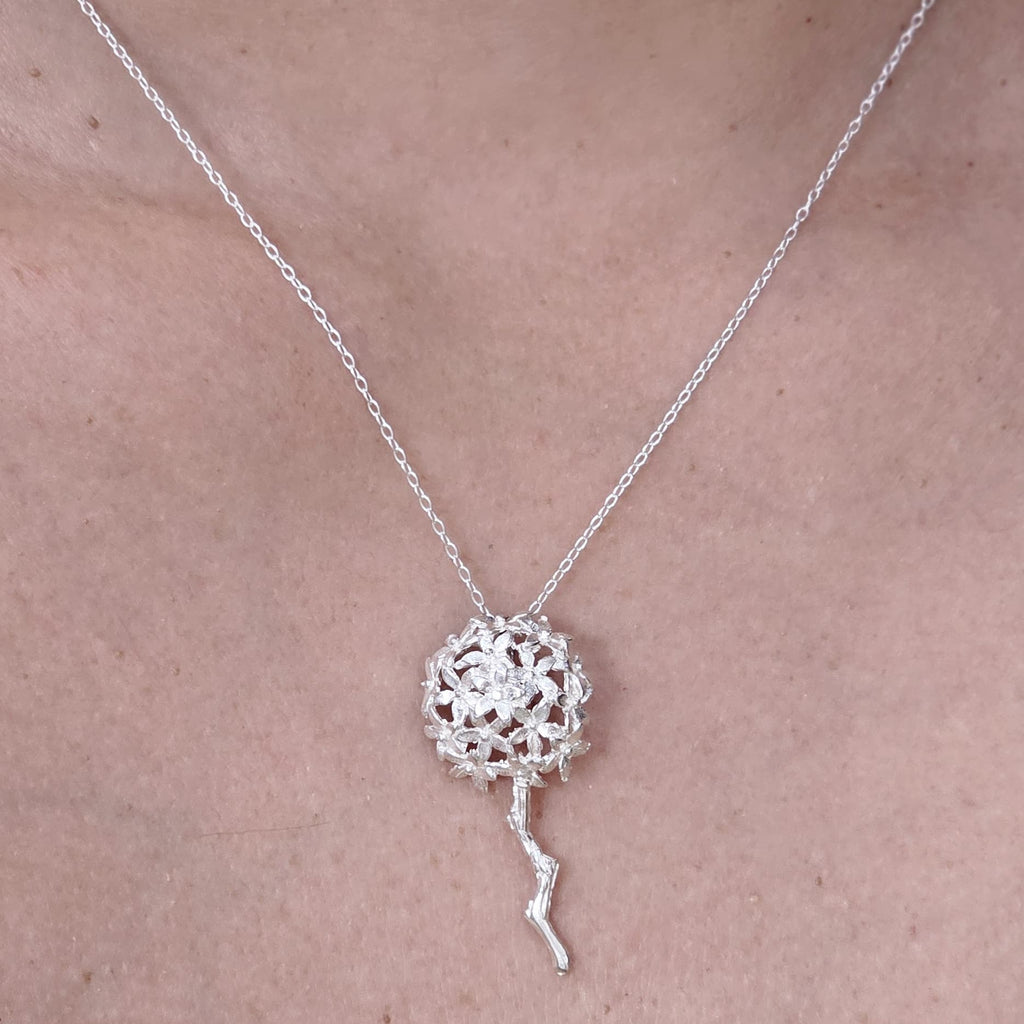 COLLAR BIZNAGA PLATA DE LEY CON CADENA