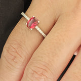 Anillo Lux Rubí Plata de Ley